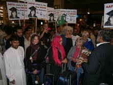 Joe Lombardo and others greeted by the Free Aafia movement in Pakistan